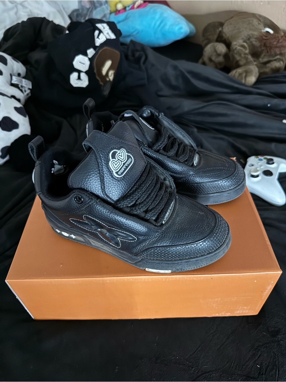 Louis Vuitton Black Leather Women's Sneakers
